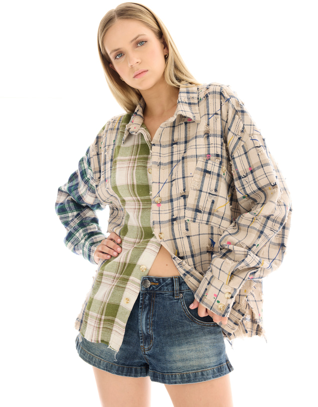 THE TALES - Reworked Artist Check Shirt
