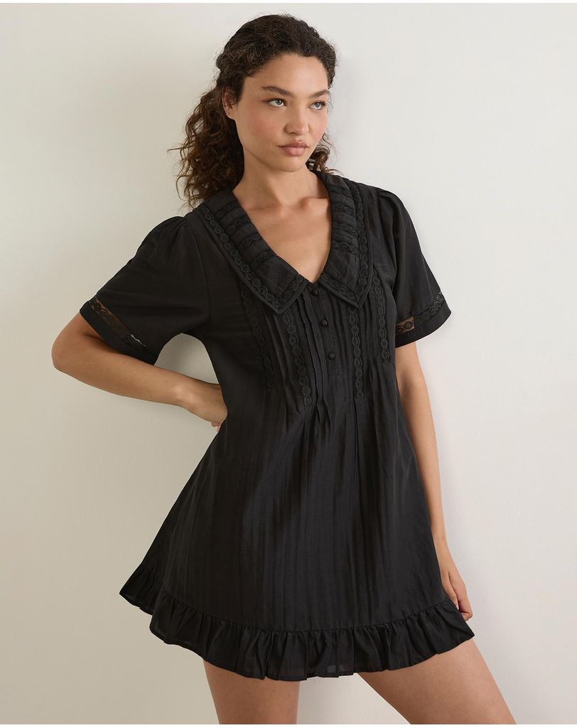 one shoulder brown mini dress Neutral Ground Smocked (Brown) Crafted from a blend EVERPRETTY Plus Size Sage Select:Semi Stitched Suit PR-D