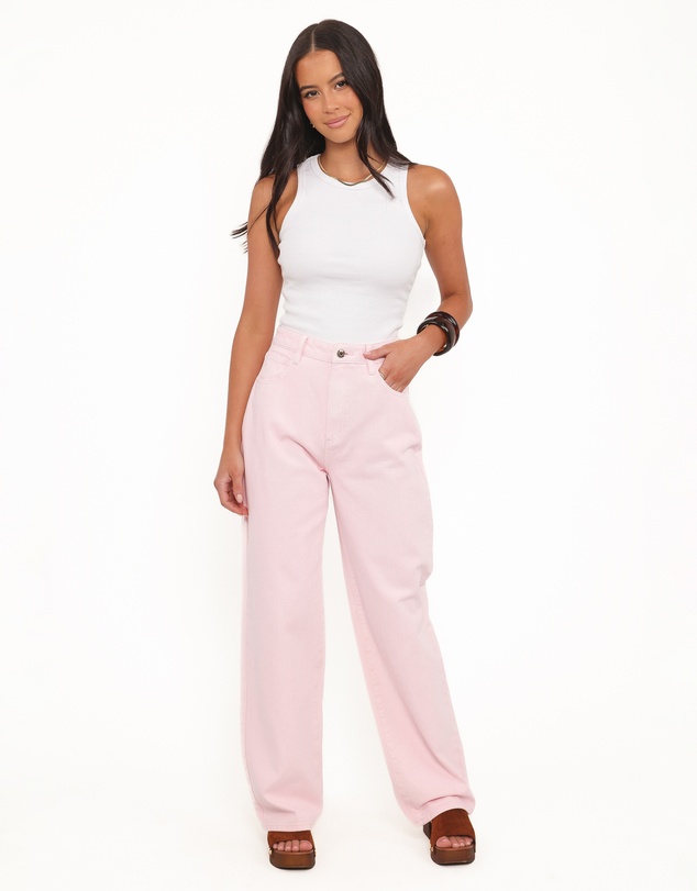 Petal & Pup - Ailis Wide Leg Jean - Dusty Pink
