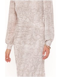 Petal & Pup - Clemens Mesh Maxi Dress - Snake Print