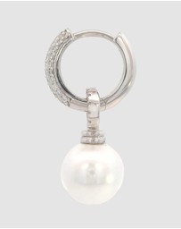 Georgini - Georgini Adagio Duo Hoop Pearl Earring Silver