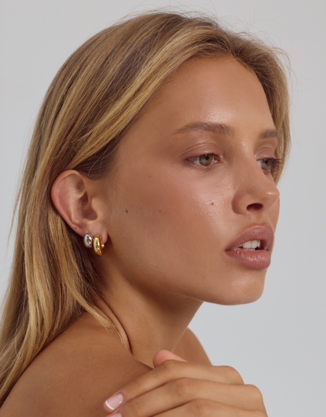 CENDRE - Bean Earrings Silver