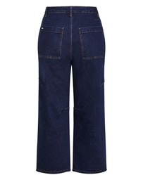 City Chic - Plus size Harley Fit Hazel Barrel Leg Jean - dark wash