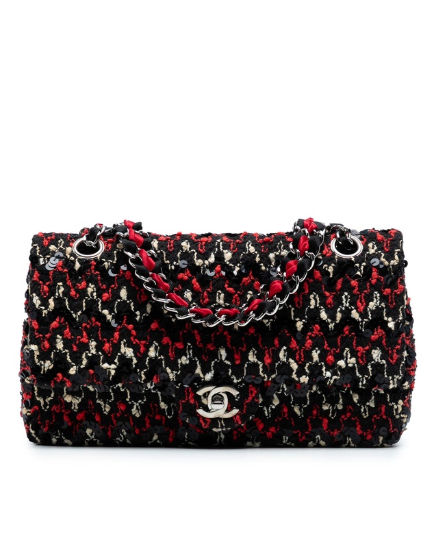 Pre-Loved by Azura Reborn - Pre-Loved Medium Classic Sequined Tweed Double Flap