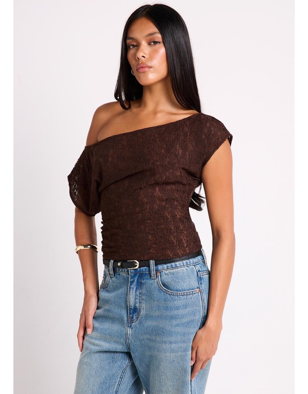 Alice In The Eve - Natalie Lace Slouch Top