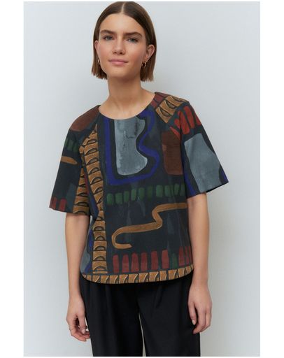 Navy Print