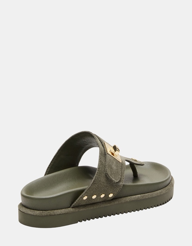 Steve Madden - Thona Olive Suede Sandals