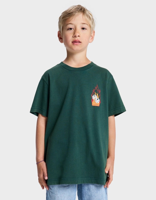 DC Shoes - Boys 10 to 16 Burning Dice T-Shirt