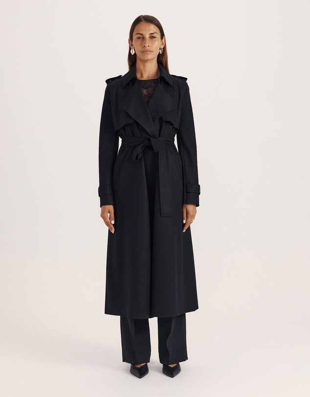 SABA - Karla Wool Longline Trench Coat