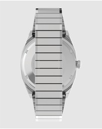 TIMEX - Mens Automatic Reissue Rounded Square 34mm Silver-tone Dial with Stainless Steel Strap