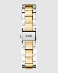 GUESS - Two-Tone Day/Date 36mm White Dial Women's Watch