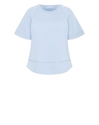 City Chic - Plus size Raglan Sweat Top - powder blue