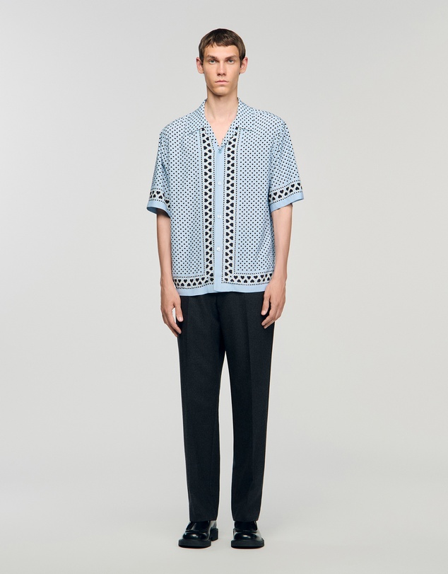 Sandro - All Over Coeur Mc Shirt