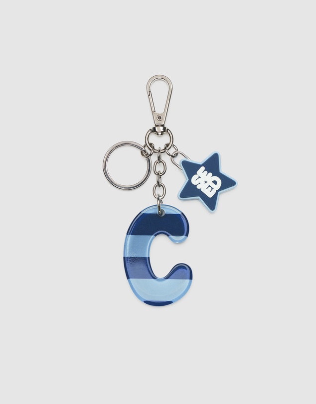 Seed Heritage - BLUE STRIPE INITIAL KEYRING