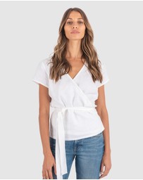 CAMIXA - VERONICA Wrap Linen Shirt