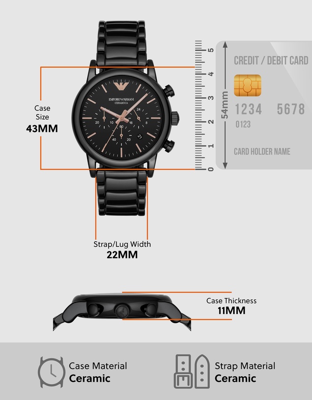 Emporio Armani - Black Chronograph Watch