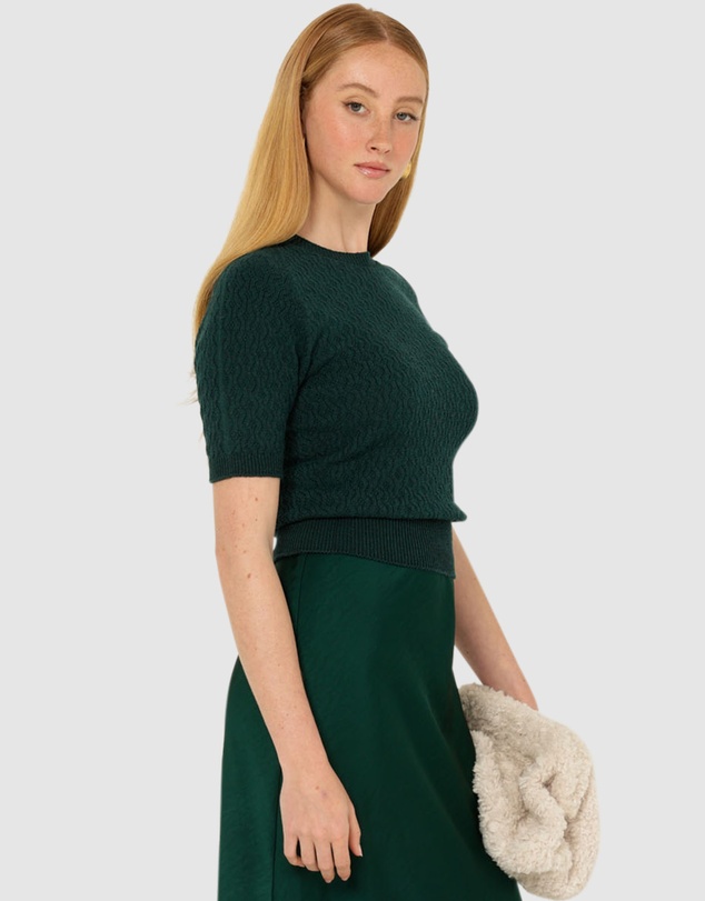 SACHA DRAKE - Short Sleeve Grove Knit Top