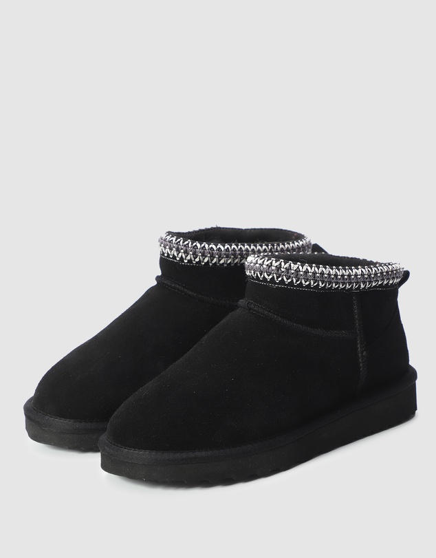 AusWooli Ugg Boots - Altona Sheepskin Wool Ankle Braid Boots