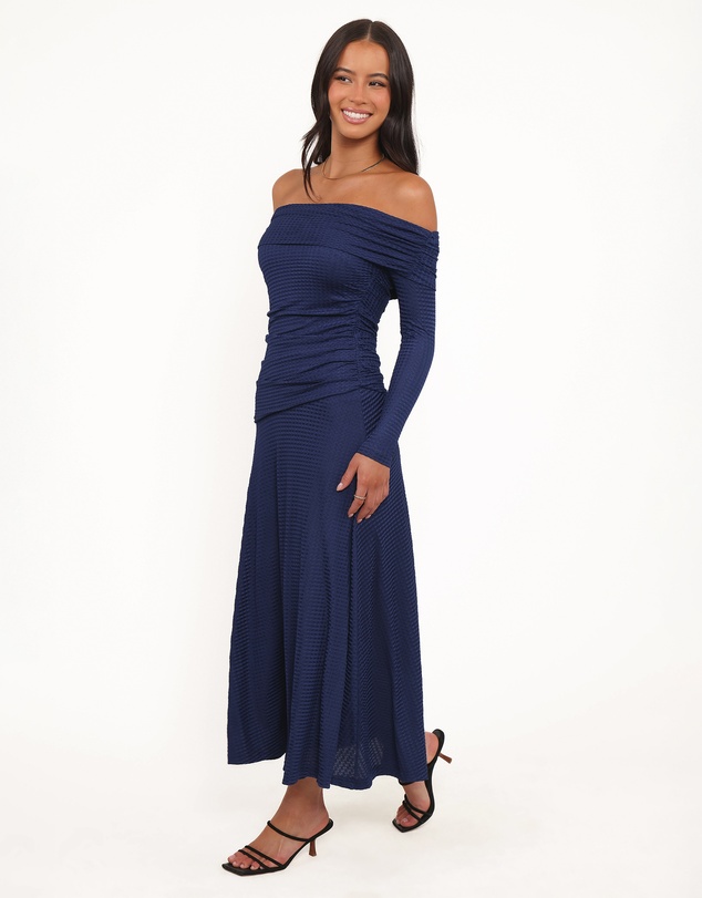 Petal & Pup - Katiya Off Shoulder Dress - Navy