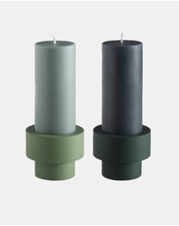 porter green - flipp sml silicone unbreakable candle holder set