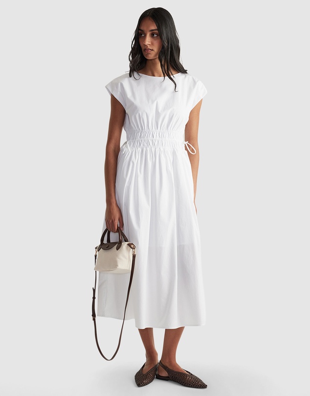 Decjuba - Zoe Shirred Waist Midi Dress