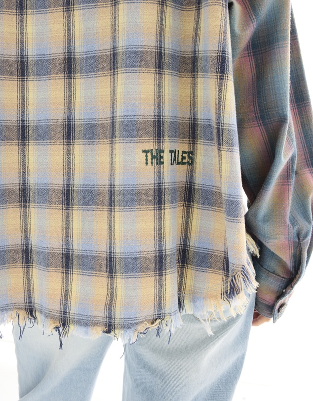 THE TALES - Denim And Check Cotton Shirt