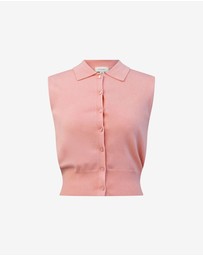Forcast - Collins Collar Knit Top