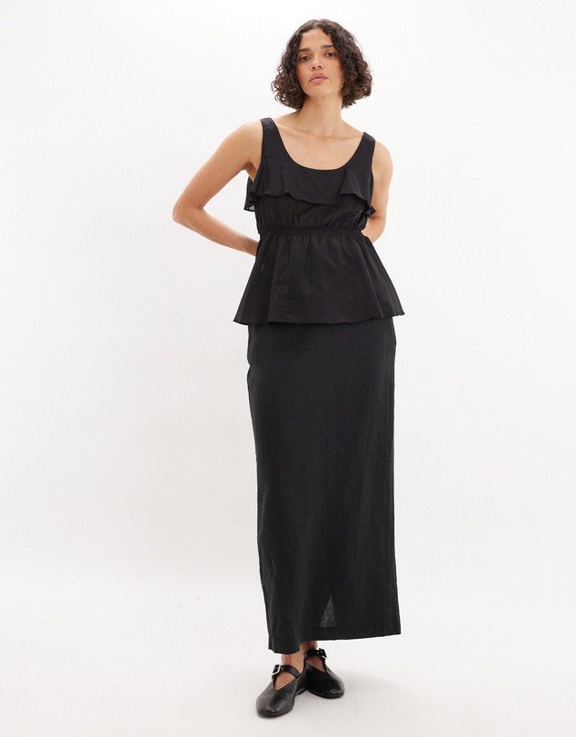 Amelius - Lorena Peplum Ruffle Top