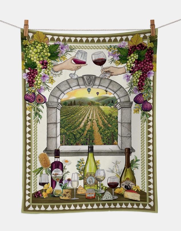 La La Land - Vineyard Visions Tea Towel