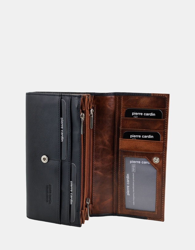 Pierre Cardin - Pierre Cardin Leather Rustic Flat Wallet
