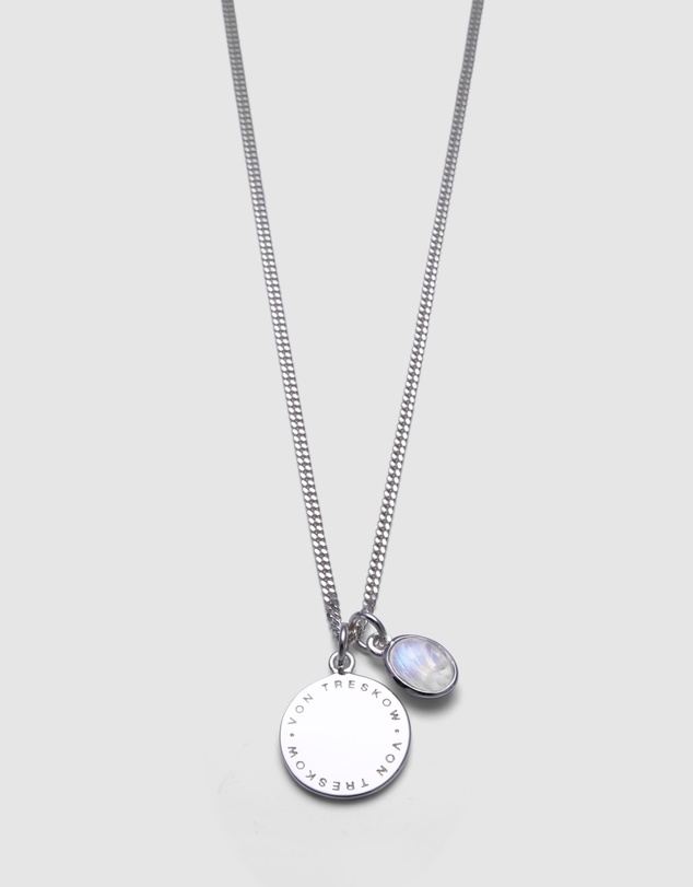 Von Treskow - Moonstone & VT Plate Necklace
