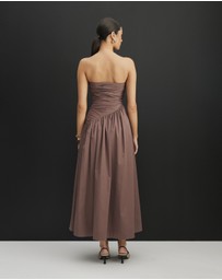 AERE - Kiera Strapless Midi Dress