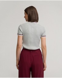 Oxford - Pascale Rib Polo Top