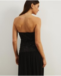 Atmos&Here - Freya Beaded Mesh Maxi Dress