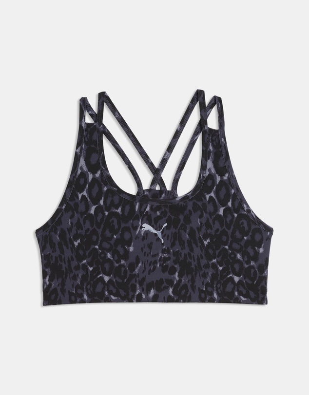 Puma - Train All Day Essentials Printed Crossover Sports Bra - Girls