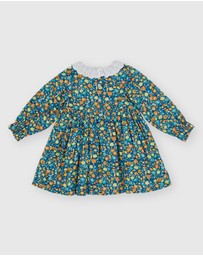 Goldie + Ace - Daphne LS Smocked Dress - Babies-Kids