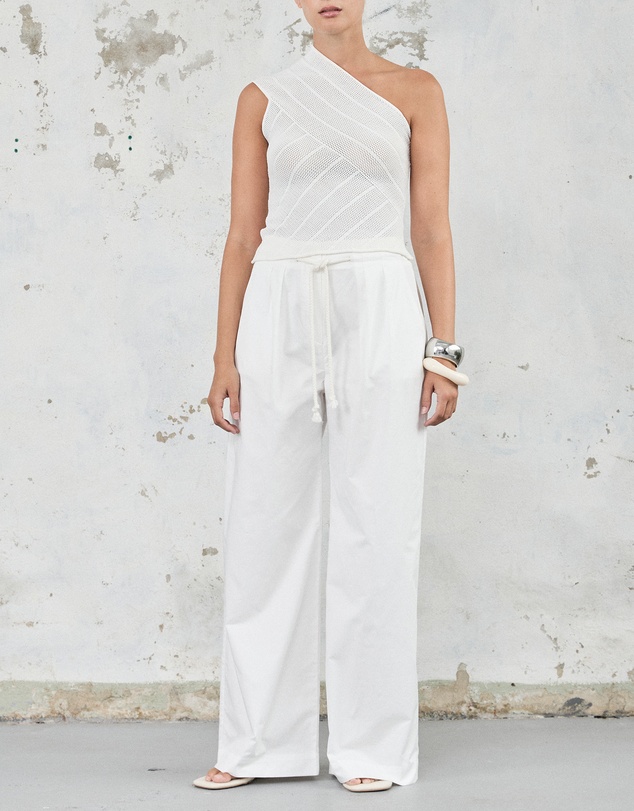 FRIEND of AUDREY - The Fine Crochet One-Shoulder Top