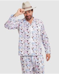 Sant And Abel - Men's Drawbertson Longhorns Long PJ Set