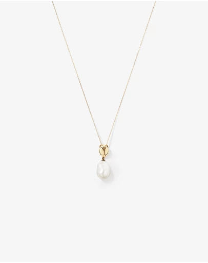 Michael Hill - Baroque Cultured Freshwater Pearl Drop Necklace in 10kt Yellow Gold