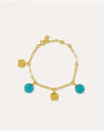Ottoman Hands - Amore Turquoise Charm Chain Bracelet