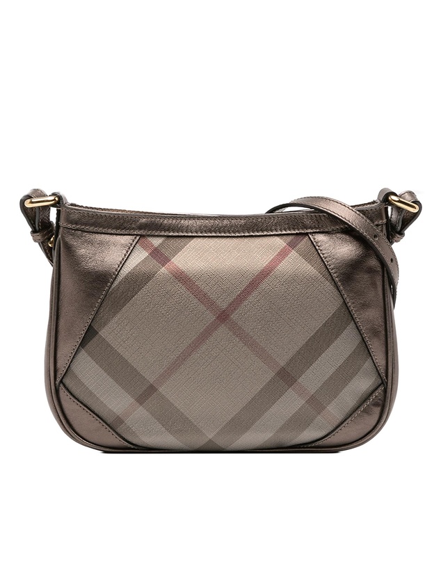 Pre-Loved by Azura Reborn - Pre-Loved Supernova Check Canvas and Metallic Leather Crossbody