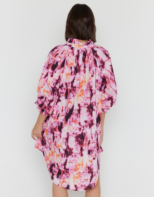 ALEXANDRA - Ollie Dress Pink Textured Print