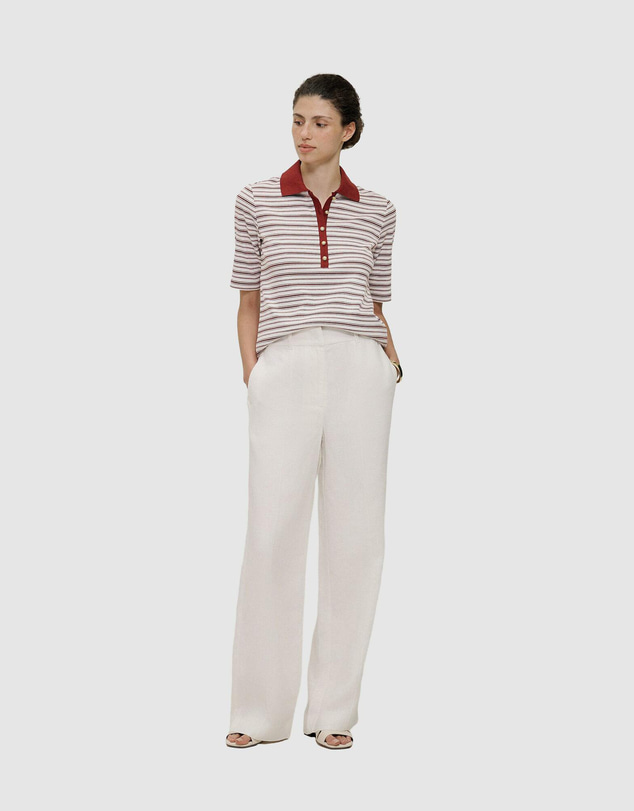 Trenery - Half Placket Stripe Polo