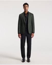 Calibre - Hopsack Wool Blazer Khaki