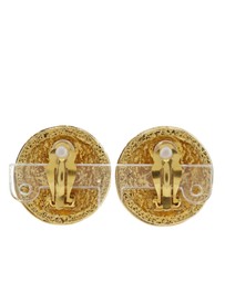 Pre-Loved by Azura Reborn - Pre-Loved Gold Plated Rue Cambon Crest Clip On Earrings