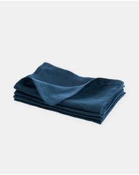 Linen House - Nimes Pure Linen 4 Piece Napkin Set