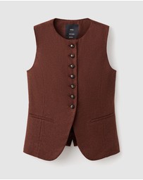 M.N.G - Wool-Blend Gilet With Buttons