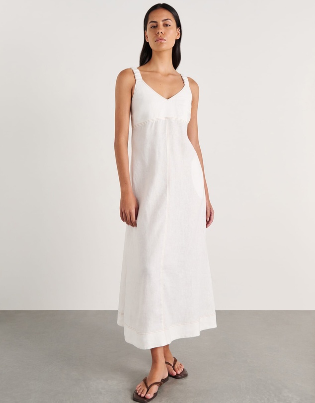 Jag - Sara Linen Midi Dress