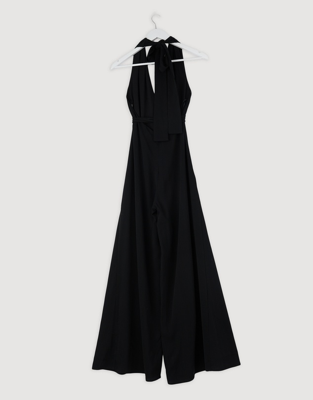 Revibe - Repaired Shona Joy Iliad Halter Neck Open Back Jumpsuit - AU 8
