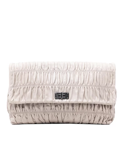 Pre-Loved by Azura Reborn - Pre-Loved Nappa Gaufre Turn Lock Clutch